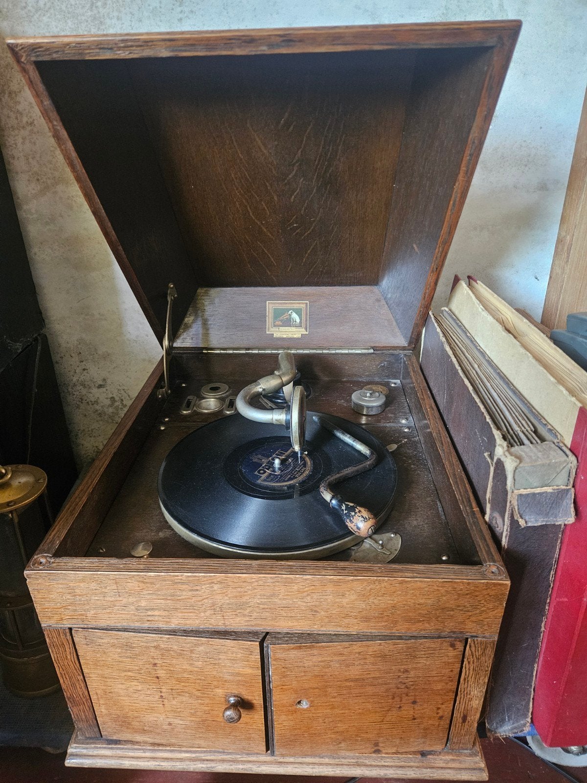 His Masters Voice 109 grammofoon te koop, Ophalen