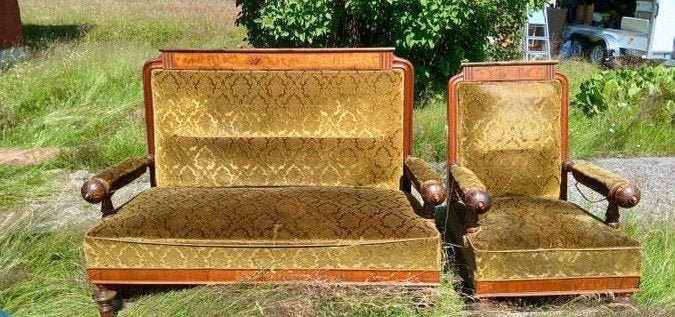 Antieke stoelen en tafel, Ophalen, Gebruikt