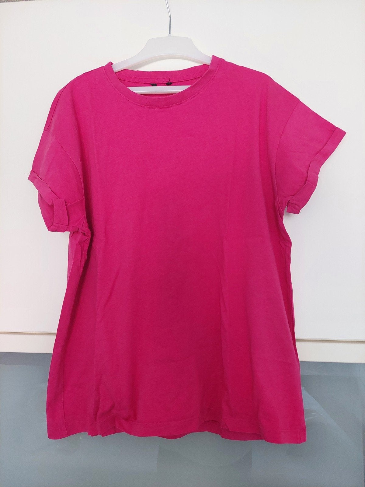 Basic rose dames shirt M/L Amy & Ivy met omslag mouwtjes, Maat 38/40 (M), Ophalen of Verzenden, Amy & Ivy, Korte mouw