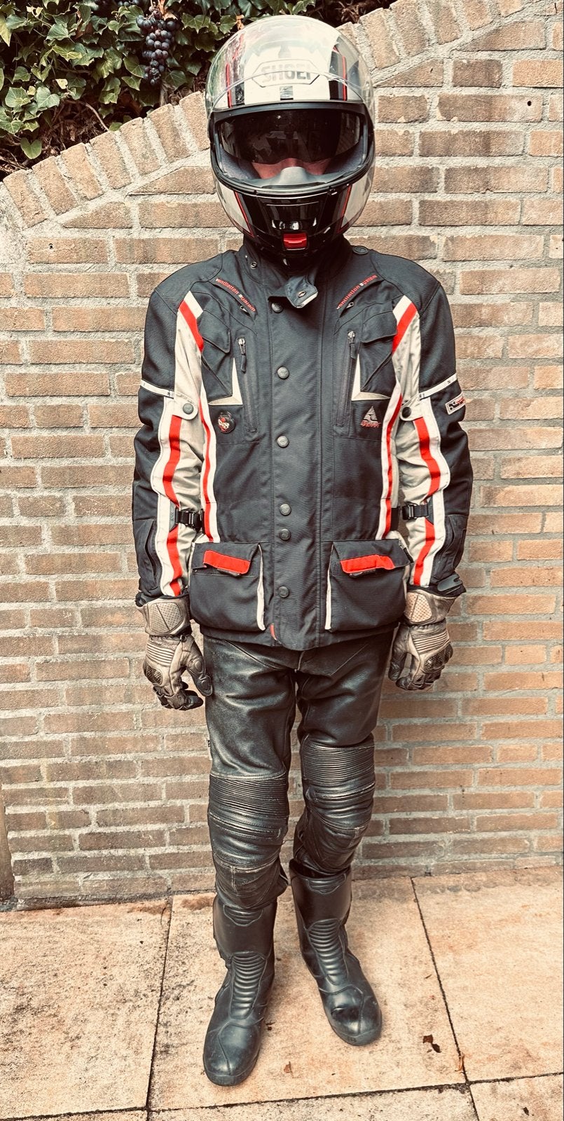 Motorpak: Textiel Jas, iXS maat M - ev broek leer, Ophalen, IXS, Tweedehands, Heren