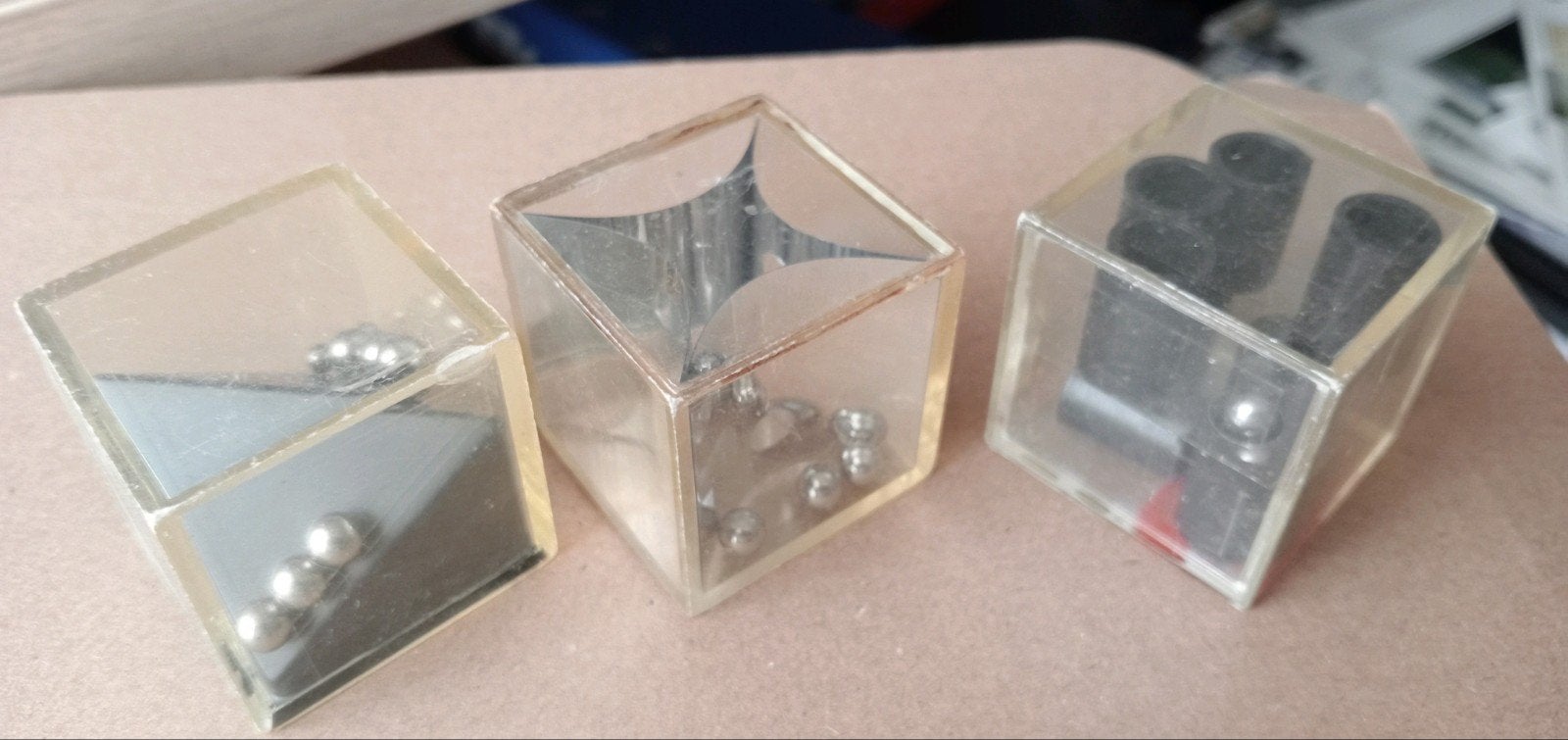 3 x plexiglas kubus puzzels, Ophalen of Verzenden, Minder dan 500 stukjes, Gebruikt