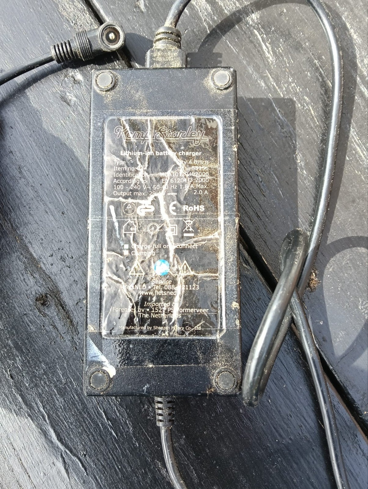Te koop acculader voor electrische fiets, Fietsen en Brommers, Ophalen, Gebruikt