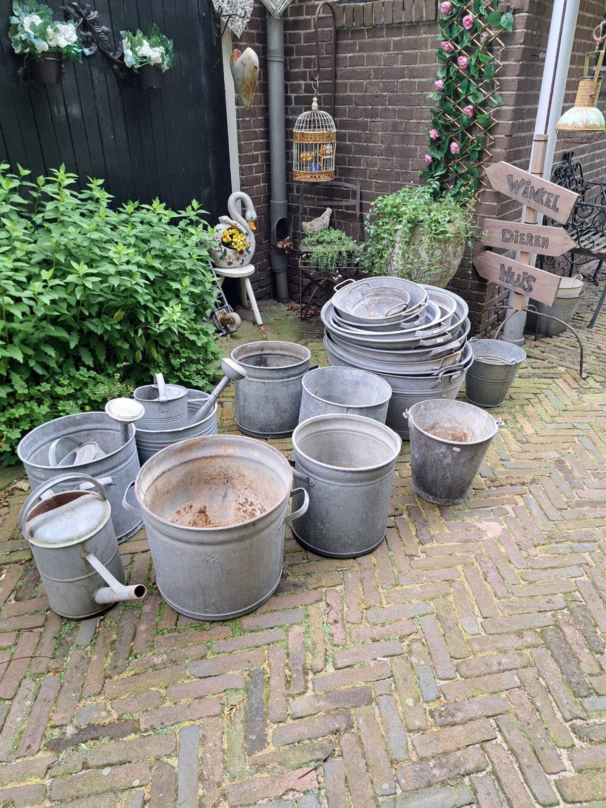 Bloembakken, Tuin en Terras, Ophalen, Rond, Kunststof, Minder dan 30 cm