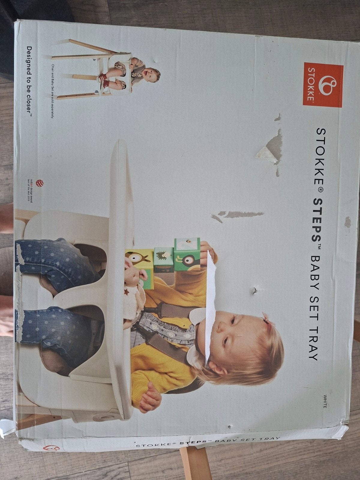 Stokke Steps Baby Set Tray - Wit, Kinderen en Baby's, Kinderstoelen, Ophalen of Verzenden, Zo goed als nieuw, Meegroeistoel