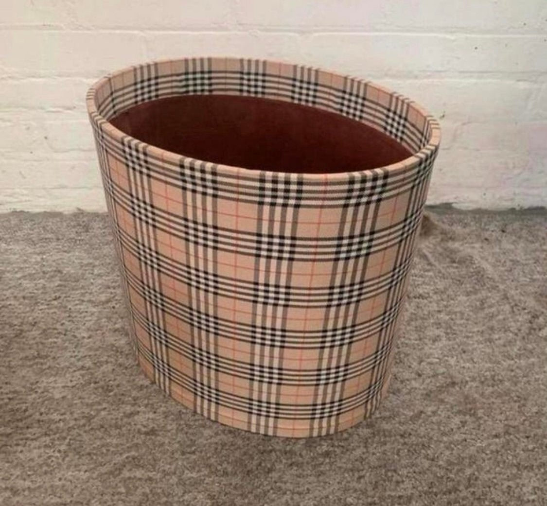 Prullenbak vintage Engelse Burberry prullenbak., Huis en Inrichting, Verzenden