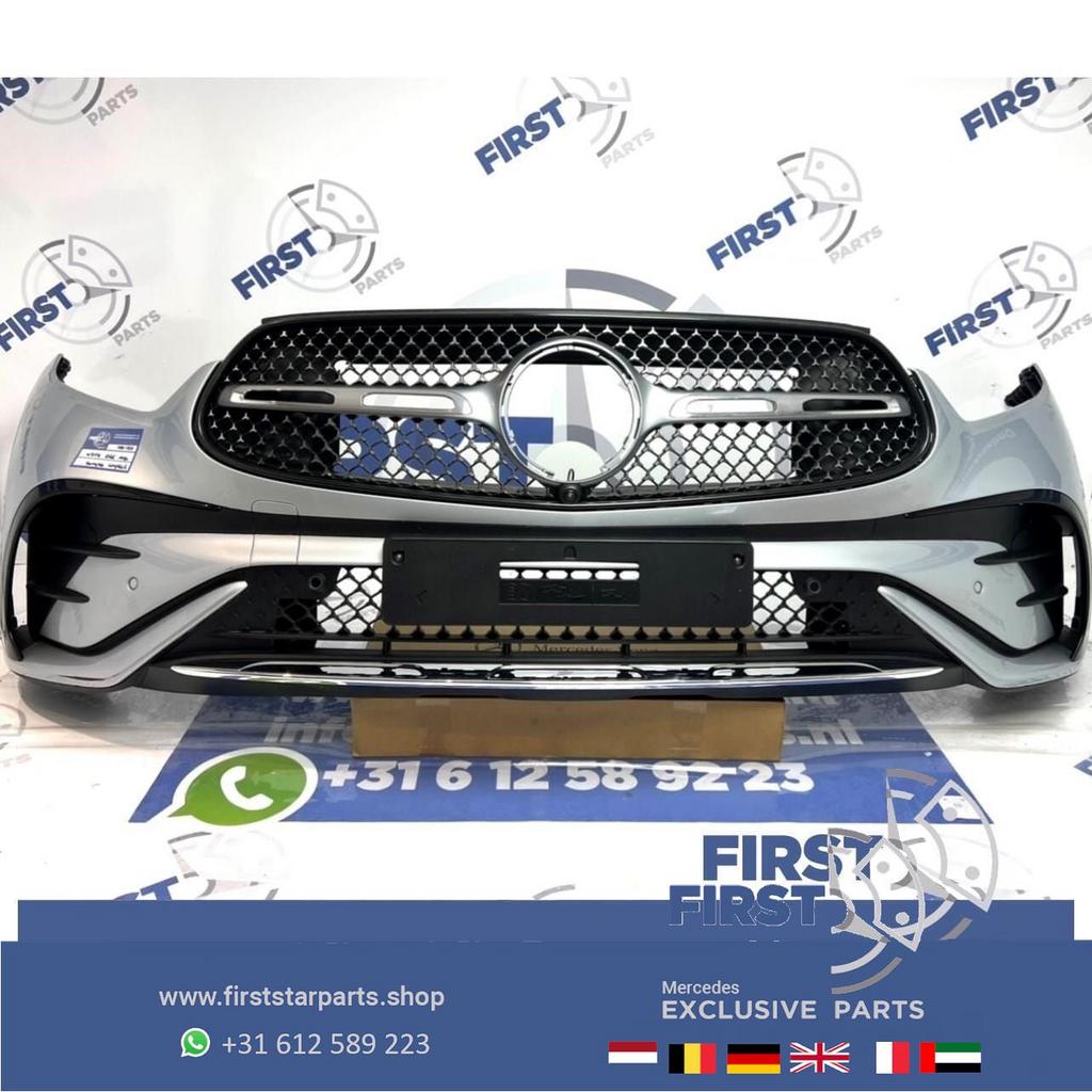W254 GLC AMG VOORBUMPER ZILVER COMPLEET + STARS GRIL ORIGINE, Gebruikt, -, Voor, Ophalen of Verzenden