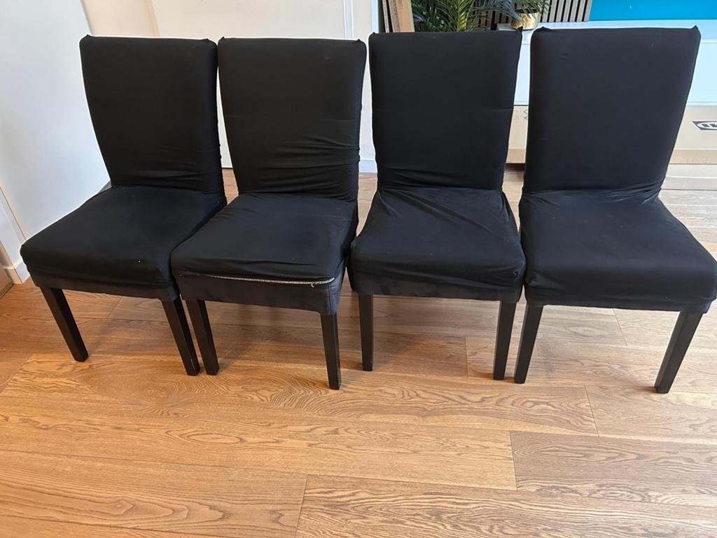 4 stoelen van Pronto, gebruikt maar in goede staat, Huis en Inrichting, Stoelen, Ophalen, Gebruikt, Zwart, Vier
