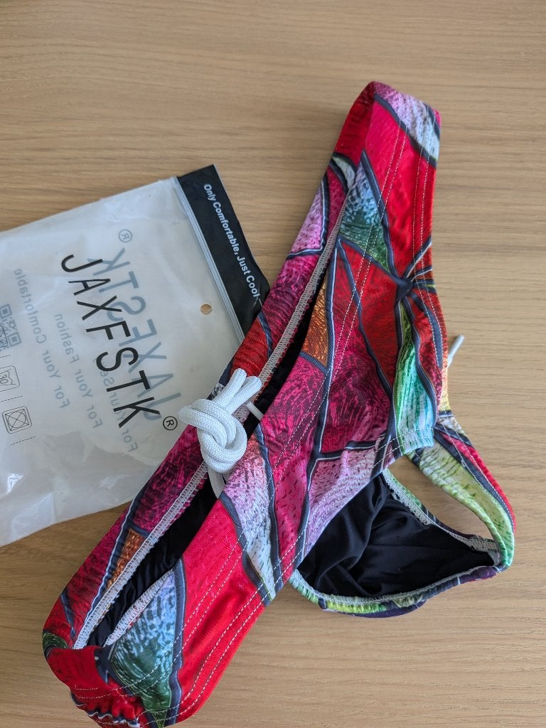 Zwembroek string mannen, Maat 52/54 (L), Jaxfstk, Zwemslip, Meerkleurig