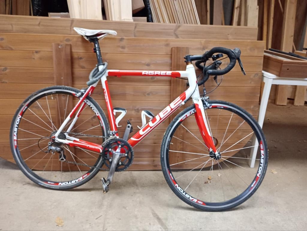 Cube Agree Racefiets - Rood/Wit, Fietsen en Brommers, Fietsen | Racefietsen, Gebruikt, Overige merken, 28 inch, Aluminium, Ophalen