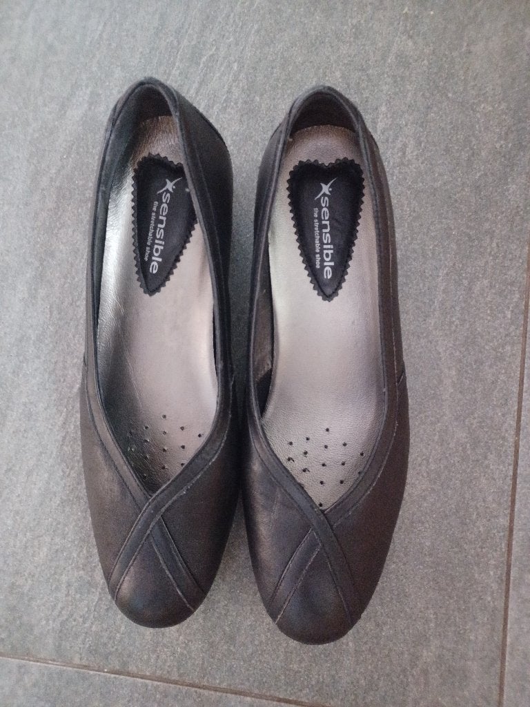 Zwarte sensible damesschoenen, maat 39,5, Schoenen met lage hakken, Zwart, Ophalen of Verzenden, Zo goed als nieuw