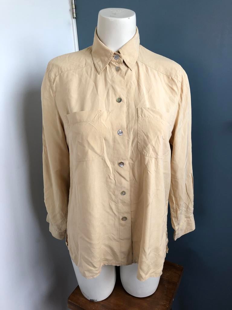 Verse silk pastelgeel blouse 38 zijde, Maat 38/40 (M), Overige kleuren, Ophalen of Verzenden, Zo goed als nieuw