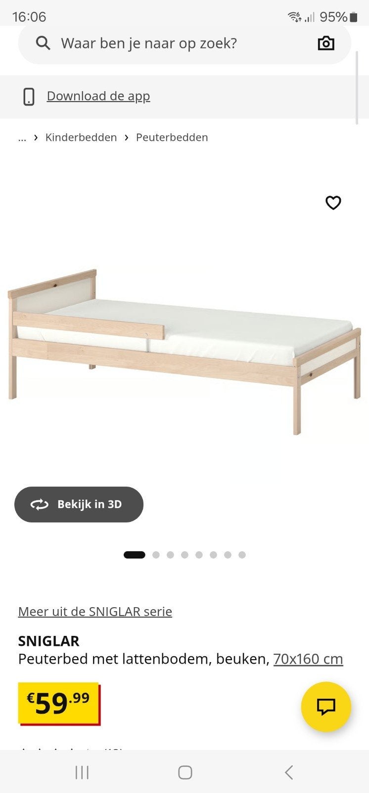 Kinderbed gratis, Gebruikt, 70 tot 85 cm, Ophalen of Verzenden, Lattenbodem