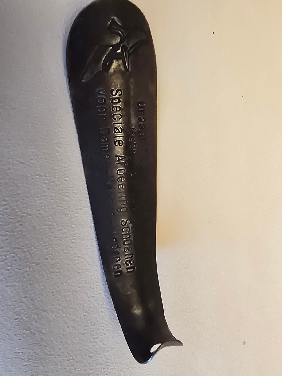 Vintage schoenlepel "Speciale Afdeeling Schoenen", Verzenden
