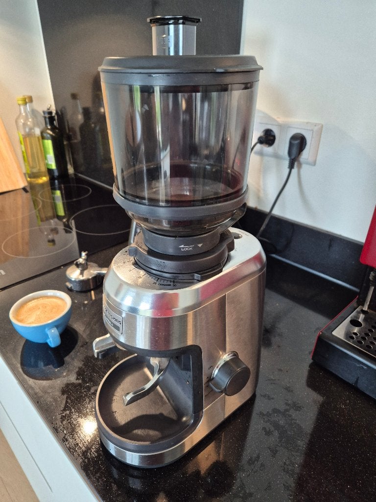 Espressions koffiemolen conische maalschijven instelbaar, Witgoed en Apparatuur, Ophalen, Gebruikt, Overige modellen, Gemalen koffie