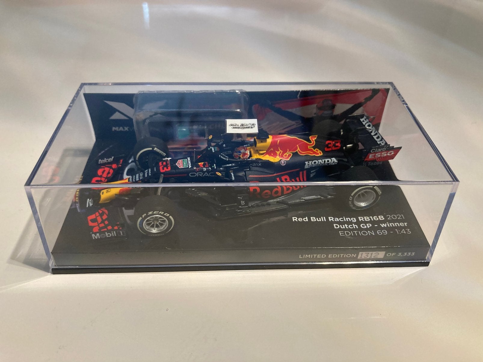 Max Verstappen rb16b dutch gp winner 2021  1/43, Ophalen of Verzenden, Nieuw, Formule 1