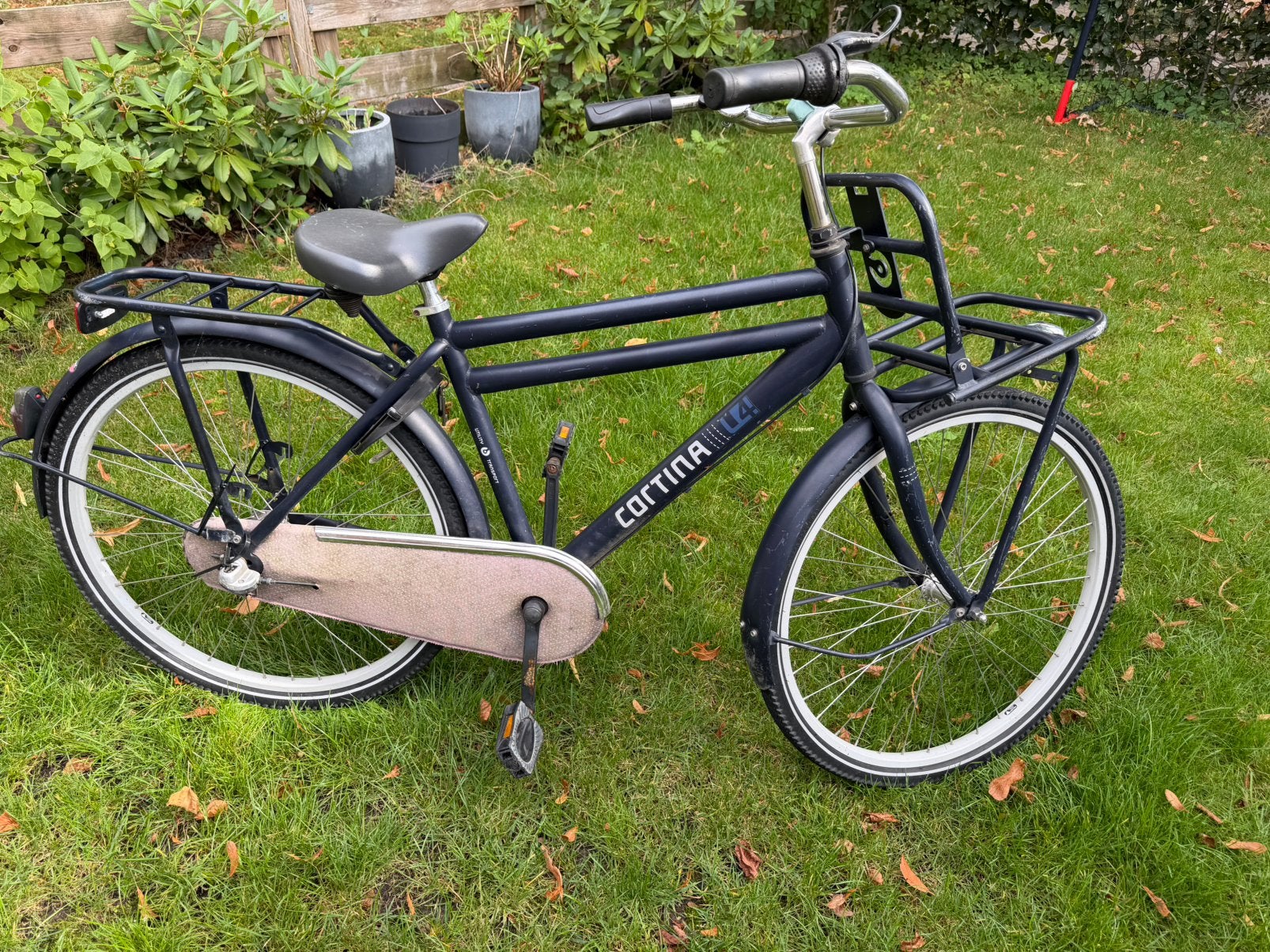 Gebruikte 26 inch Cortina jongens fiets, Terugtraprem, Gebruikt, Versnellingen, Ophalen