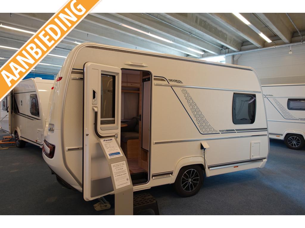 Fendt Bianco Activ 390 FHS; voorraad, met gratis mover, Caravans en Kamperen, Caravans, Bedrijf, Treinzit, Tot en met 3, Overige typen