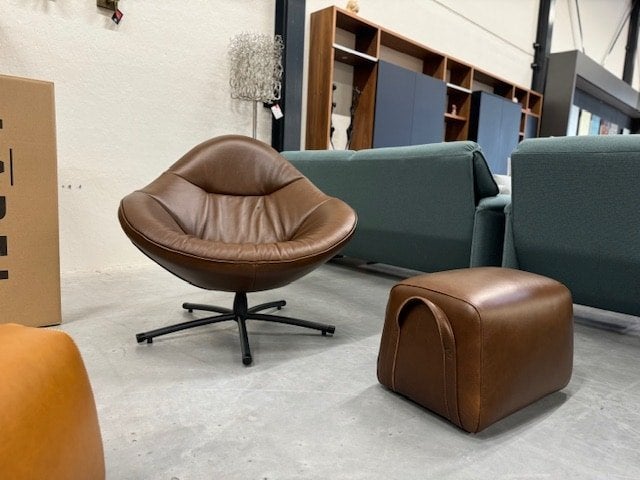 Nieuw Label van den Berg Hidde Soft Fauteuil Bruin leer, Nieuw, Ophalen of Verzenden, Label, 75 tot 100 cm