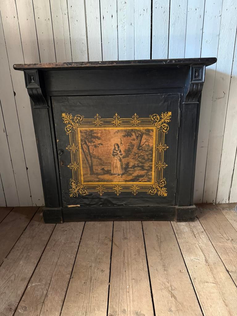 Brocante sier schouw kastje, Ophalen