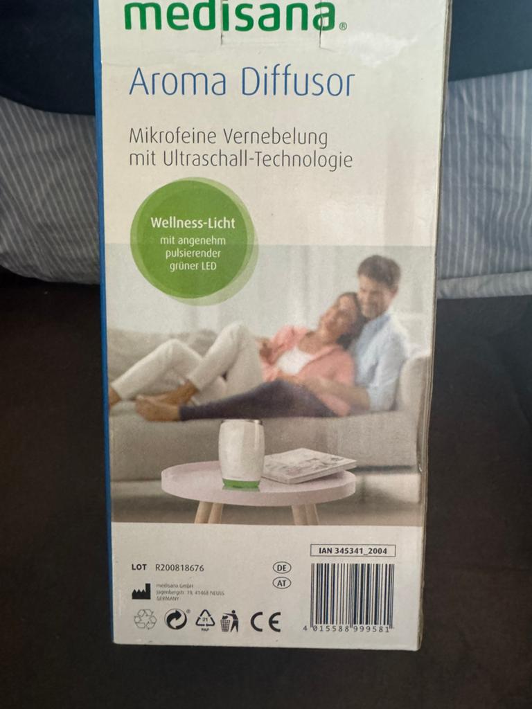 Medisana Aroma Diffuser met Wellness-Licht, Nieuw, Kunststof, Ophalen of Verzenden, Modern