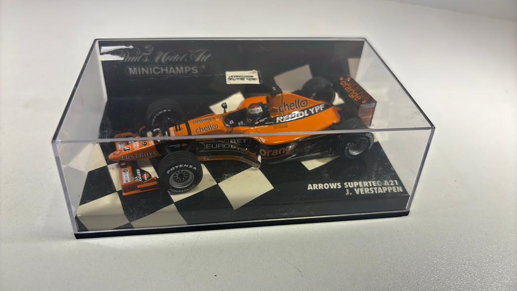 F1 arrows a21 jos verstappen minichamps 1.43, Hobby en Vrije tijd, Modelauto's | 1:43, Auto, Ophalen of Verzenden, MiniChamps