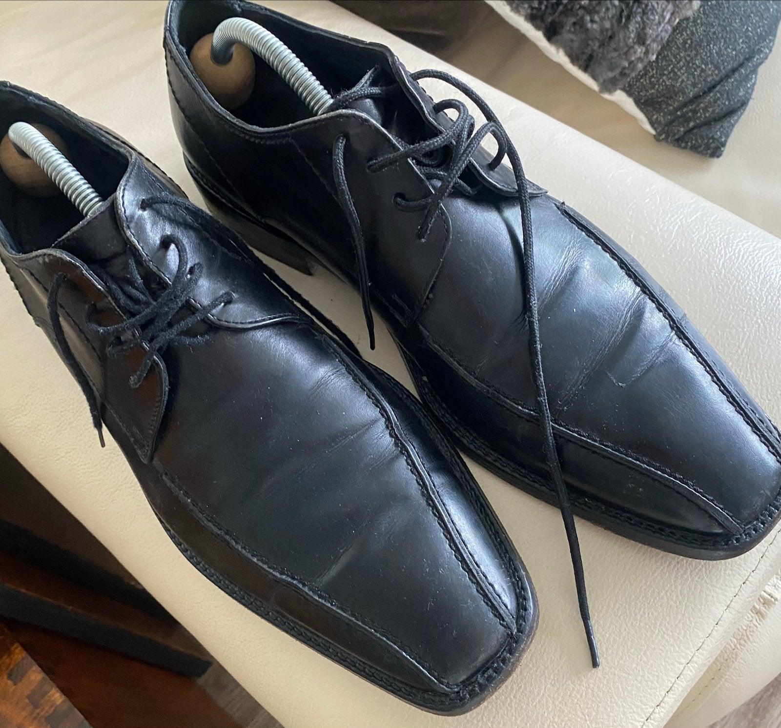 Van Lier herenschoenen - Maat 9 (42/43) - Zwart, Ophalen of Verzenden, Gedragen, Zwart, Veterschoenen