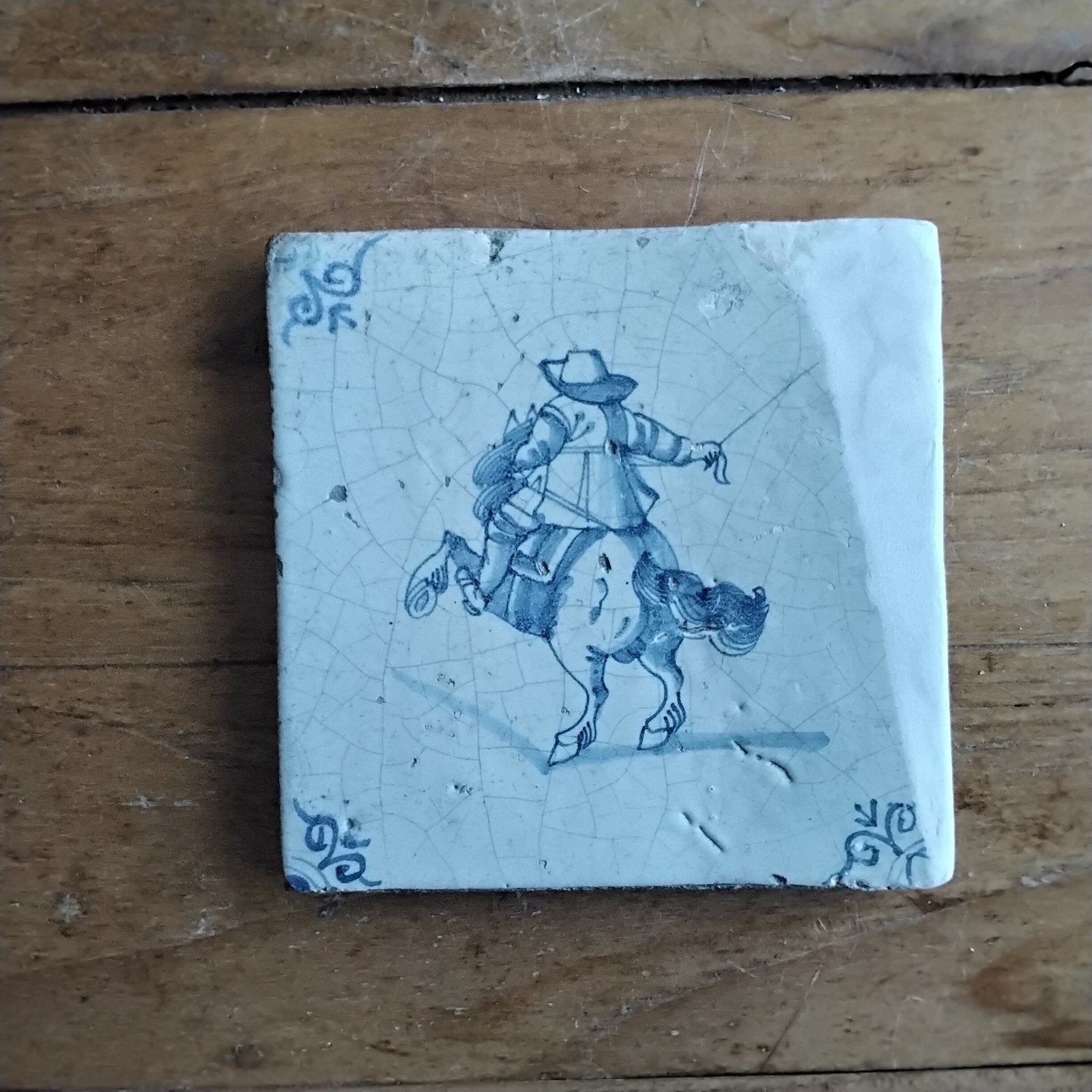 Ruiter tegel  ongeveer 1700, Ophalen of Verzenden