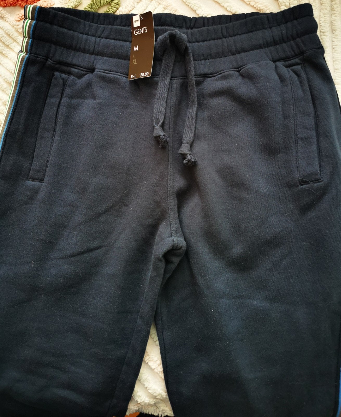 Hema Heren Joggingbroek Donkerblauw 100% Katoen Maat M Nieuw, Hema, Nieuw, Ophalen of Verzenden, Maat 48/50 (M)