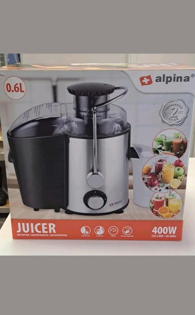Alpina Juicer - Nieuw - 400W Sapcentrifuge, Elektrisch, Sapcentrifuge, Onbekend, Nieuw