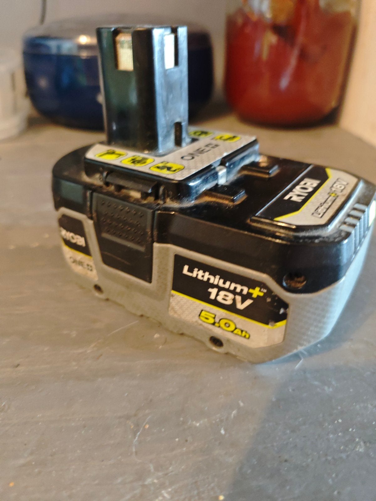 Ryobi ONE+ 18V Lithium+ 5.0Ah Accu, Ophalen, Gebruikt, Overige merken, Overige typen