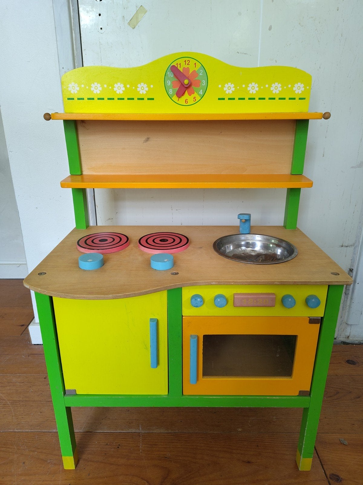 Houten Speelkeuken met Oven en Kookplaat, Ophalen, Gebruikt, Hout, Speelkeuken