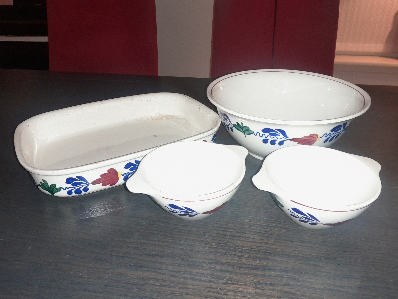 boerenbont servies 4 items, Ophalen, Gebruikt, Royal Boch, Aardewerk