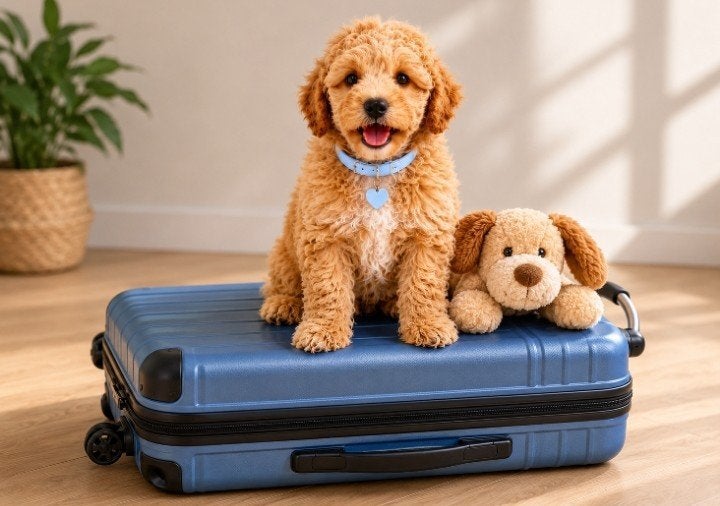 Verdrietige  labradoodle  pup zoekt opnieuw gouden mandje, Parvo, 8 tot 15 weken, Meerdere, Nederland
