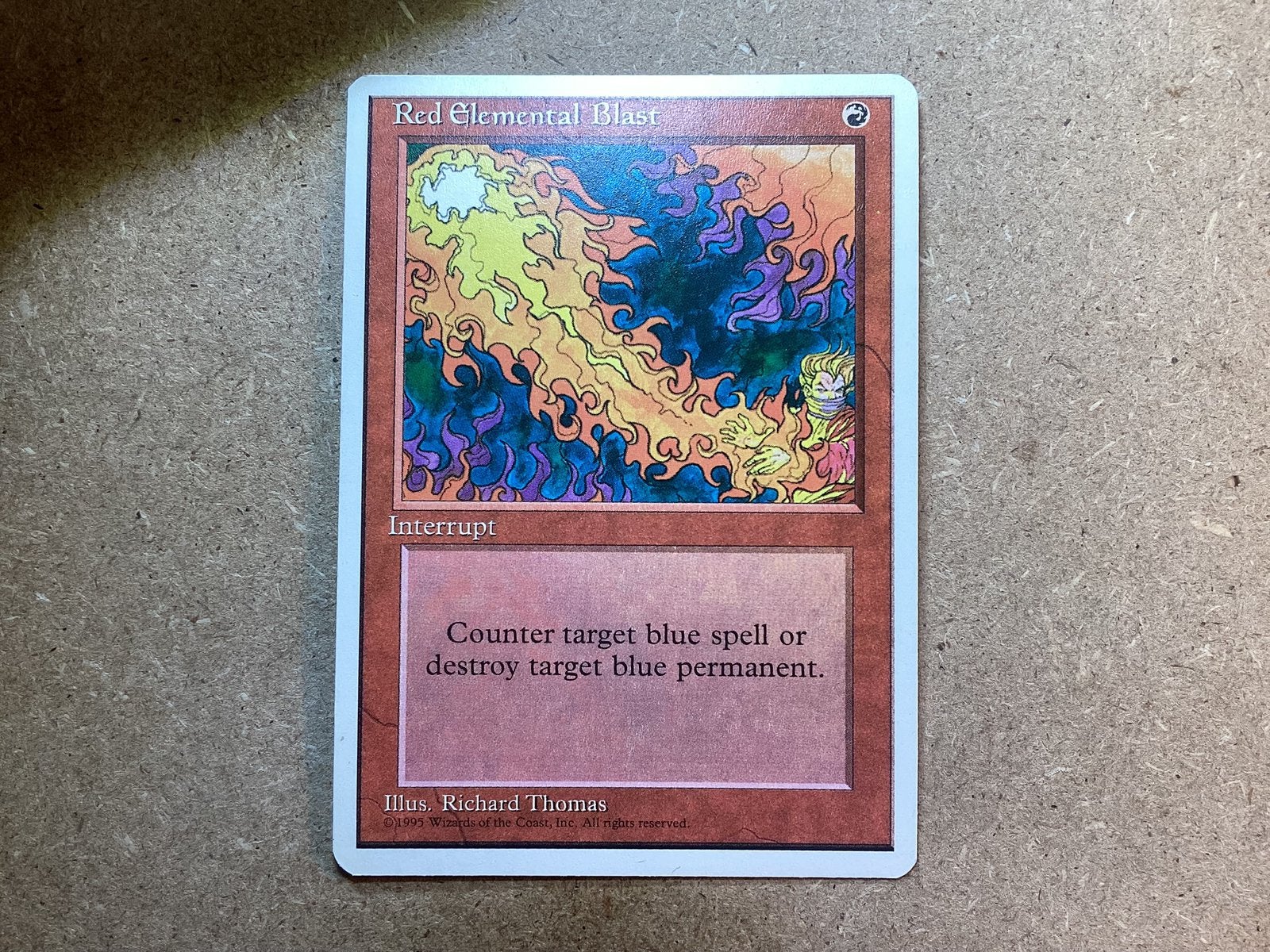 1x Red Elemental Blast (Excellent), Ophalen of Verzenden, Zo goed als nieuw, Losse kaart