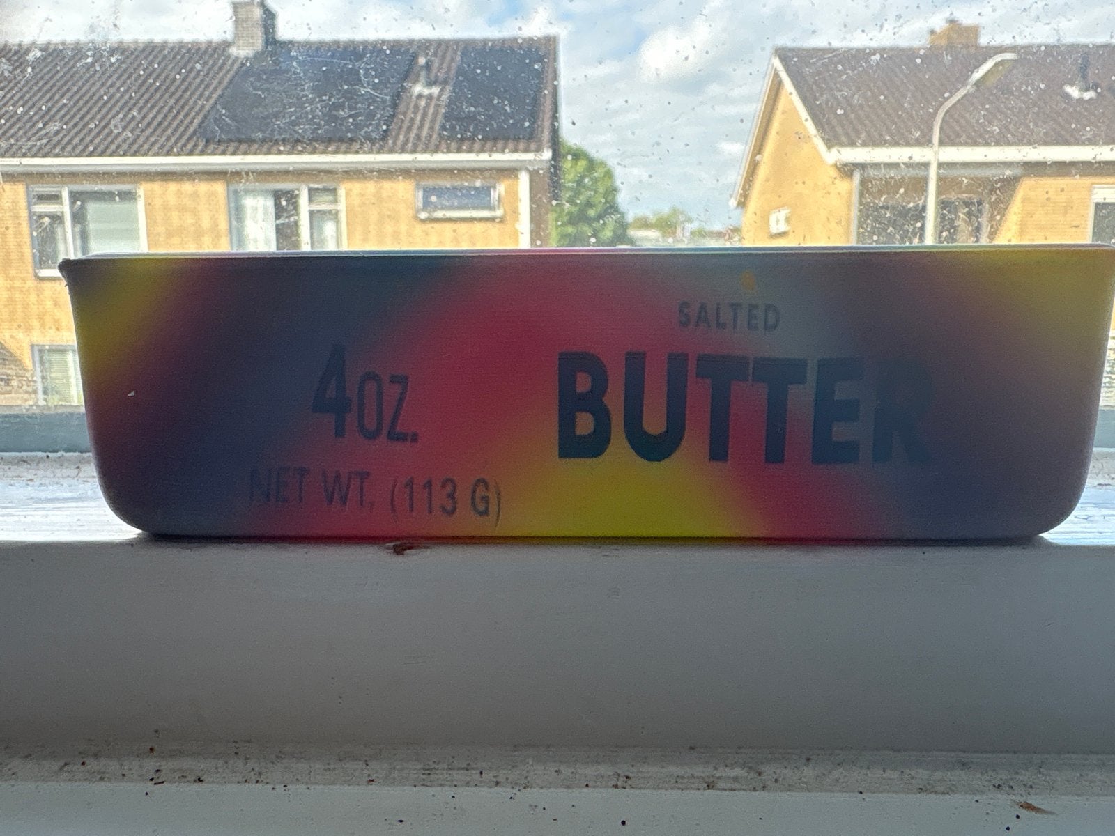 Kleurrijke siliconen botervorm met 'BUTTER' opdruk, Ophalen, Nieuw