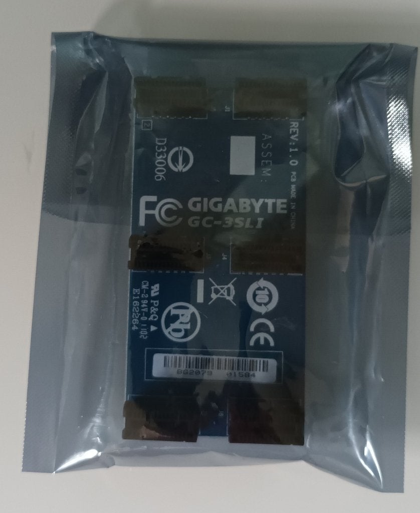 Gigabyte 3‑way SLI bridge (GC‑3SLI) – nieuw in verpakking, PCI-Express 2, Overige soorten, Verzenden, Nieuw