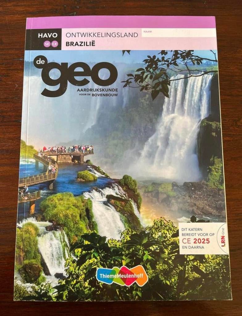 De Geo examenkatern Brazilië HAVO, Ophalen of Verzenden, Zo goed als nieuw, HAVO, Aardrijkskunde