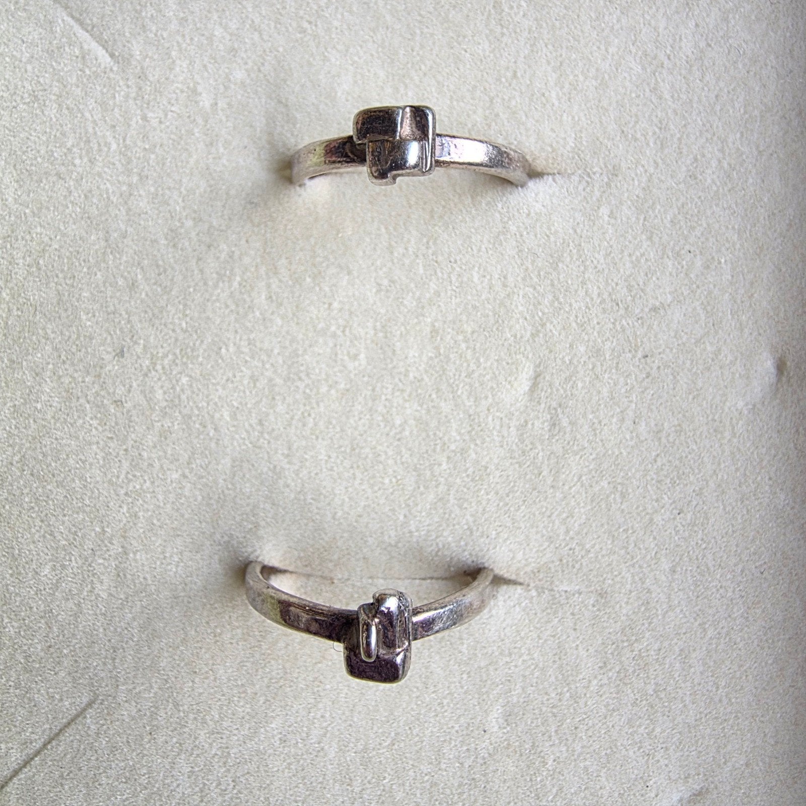 Paul van den Hout Zilveren geometrische Ringenset, Sieraden, Tassen en Uiterlijk, Ophalen of Verzenden, Zo goed als nieuw, 17 tot 18