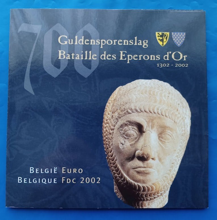 Belgie Jaarset Euromunten 2002 - Guldensporenslag, Postzegels en Munten, Munten | Europa | Euromunten, Ophalen of Verzenden, België