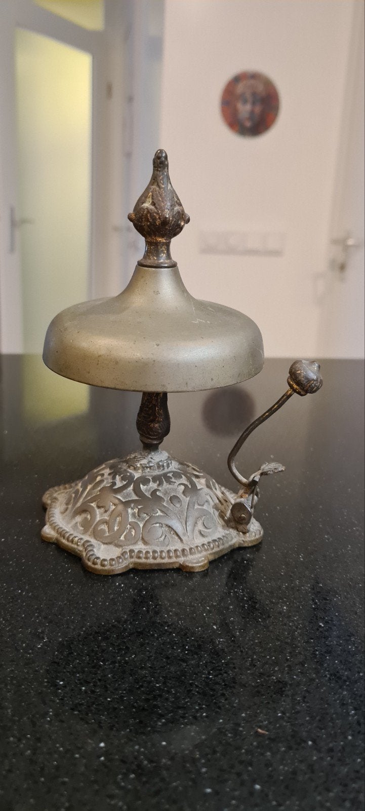 Antieke Franse Hotelbel / Receptiebel – Brons/Messing (ca. 1, Huis en Inrichting, Woonaccessoires | Etagères, Ophalen of Verzenden