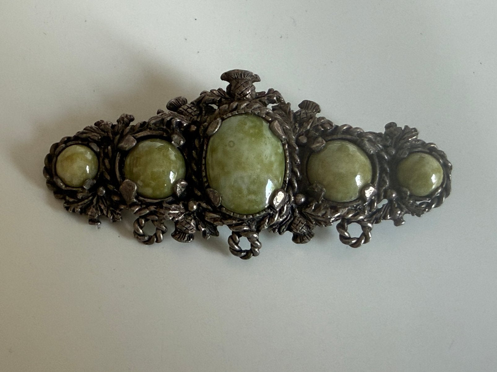 Vintage Schotse Broche met Distelmotief – Jaren '60/'70, Sieraden, Tassen en Uiterlijk, Ophalen of Verzenden, Zo goed als nieuw