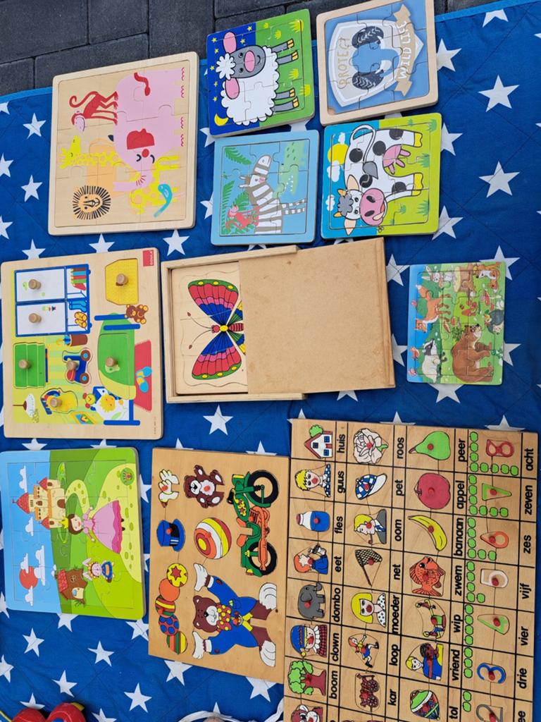 Houten kinderpuzzels, Ophalen, Minder dan 10 stukjes