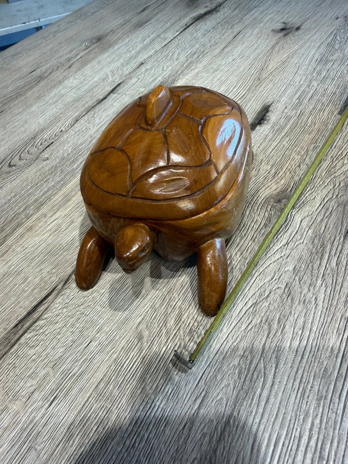 Houten schildpad, Verzamelen, Ophalen of Verzenden, Zo goed als nieuw, Steen, Aardewerk of Keramiek, Dier