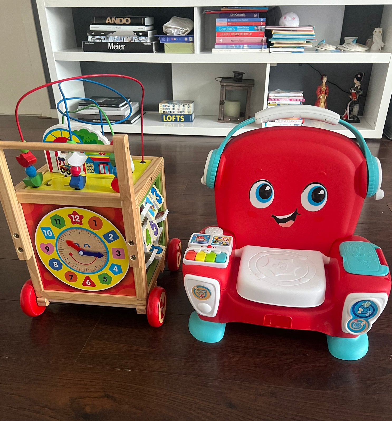Houten loopwagen+activiteit stoel, Kinderen en Baby's, Ophalen, Zo goed als nieuw, 6 maanden tot 2 jaar
