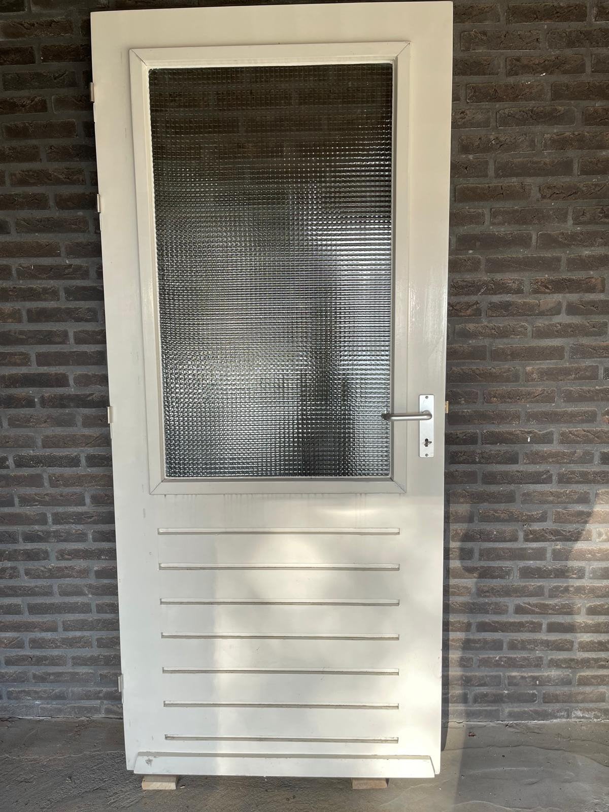 Buitendeur met glas 210,5 x 92,5 cm, Ophalen of Verzenden, Glas, Binnendeur, 200 tot 215 cm