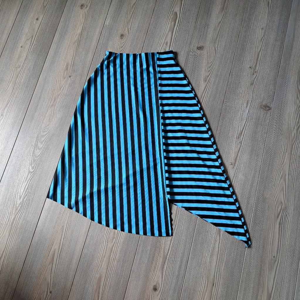 Pull & Bear leuke gestreepte rok, maat S., Blauw, Ophalen of Verzenden, Zo goed als nieuw, Onder de knie
