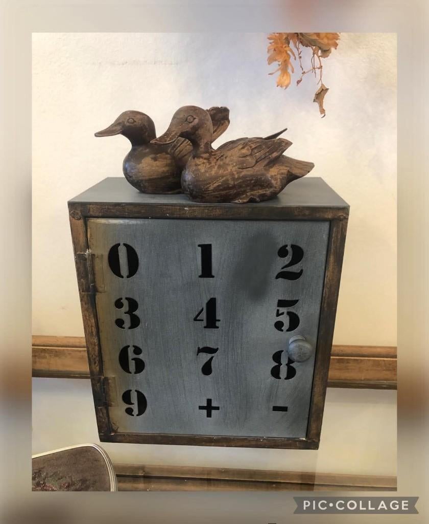 Heel mooi vintage metalen sleutelkastje, Ophalen of Verzenden