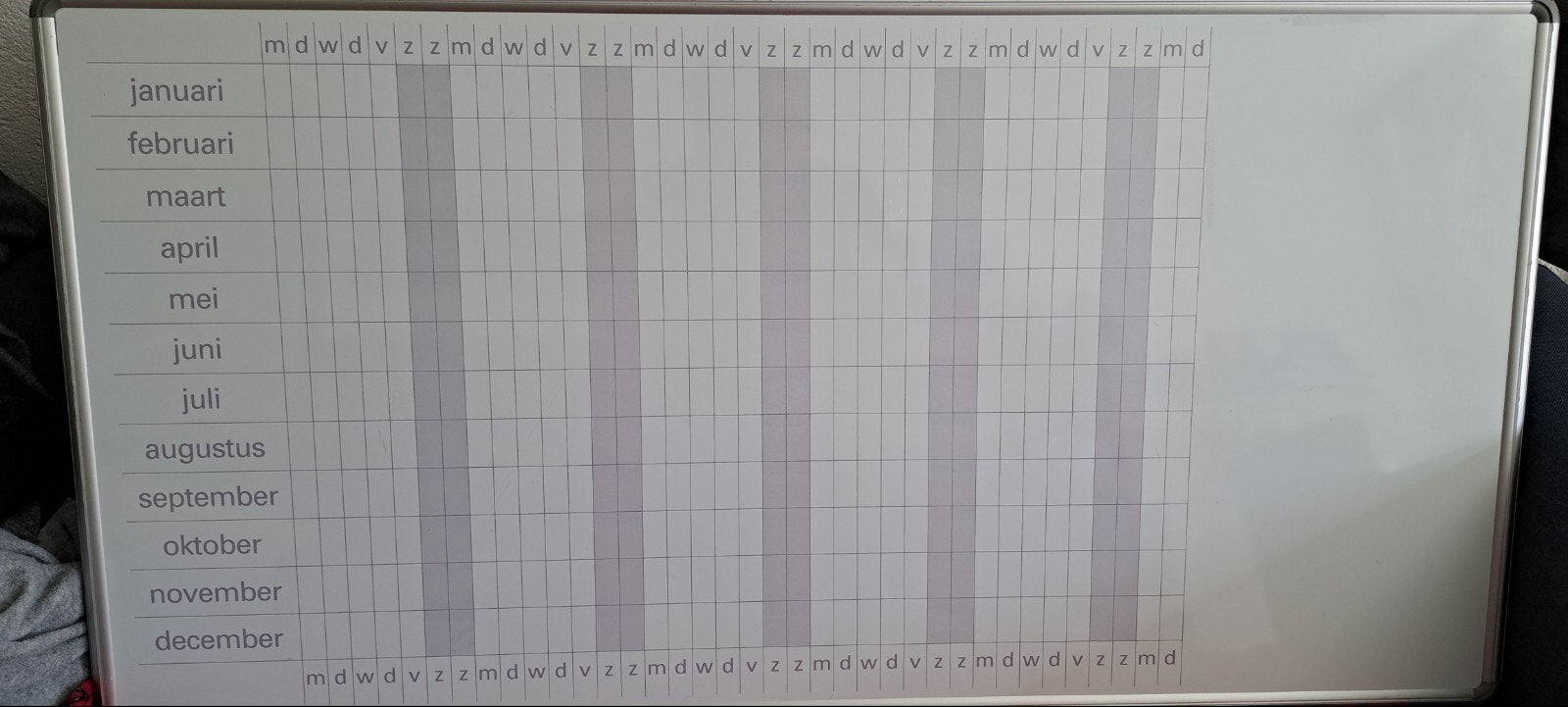 jaarplanner whiteboard, Ophalen, Jaarkalender, Gebruikt