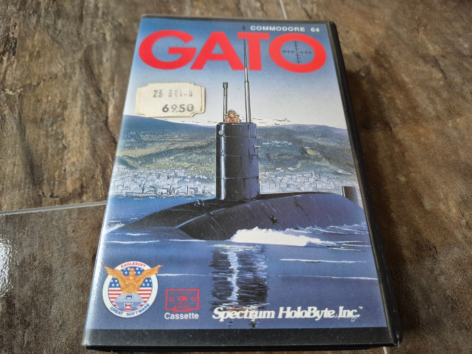 GATO Commodore 64 C64 Cassette Game - Onderzeeër Simulatie, Ophalen of Verzenden