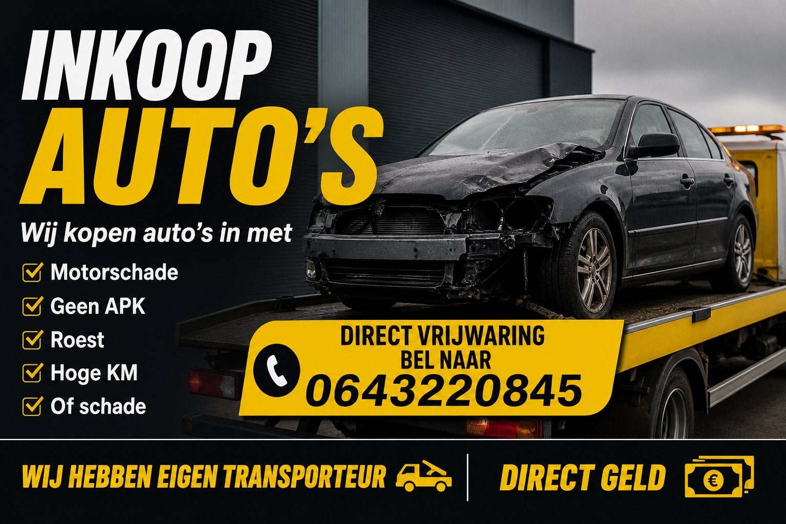 Inkoop auto motoren brommers bied maar aan‼️‼️, Ophalen